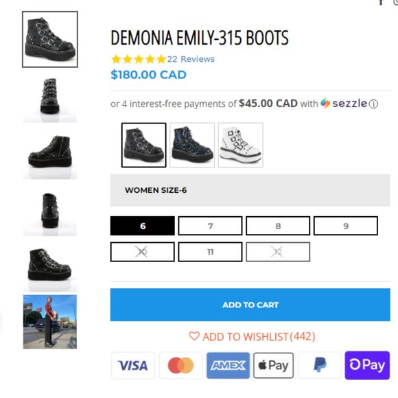 Demonia Emily 315 boot - Picture 2 of 2